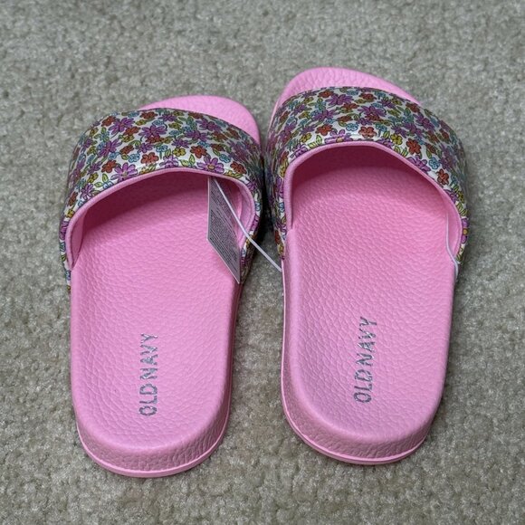 NWT - Old Navy - Girls - Pink Floral Sandals - Size 10-11 - Picture 2 of 4